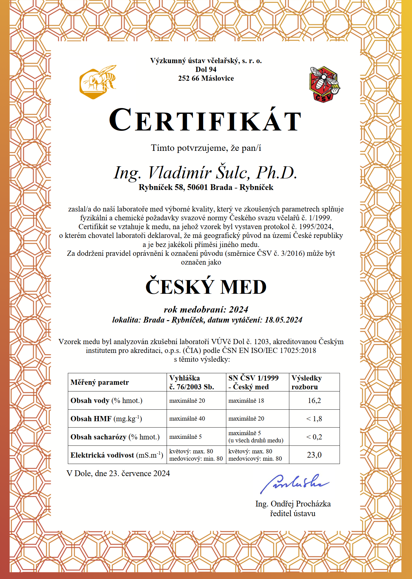 Certifikát kvality